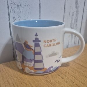 STARBUCKS North Carolina Themed Mug with Blue Interior